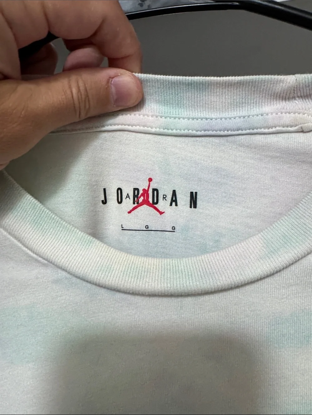 Jordan AJ Tie Dye T-Shirt Pastel White Yellow Green Jumpman Men’s L